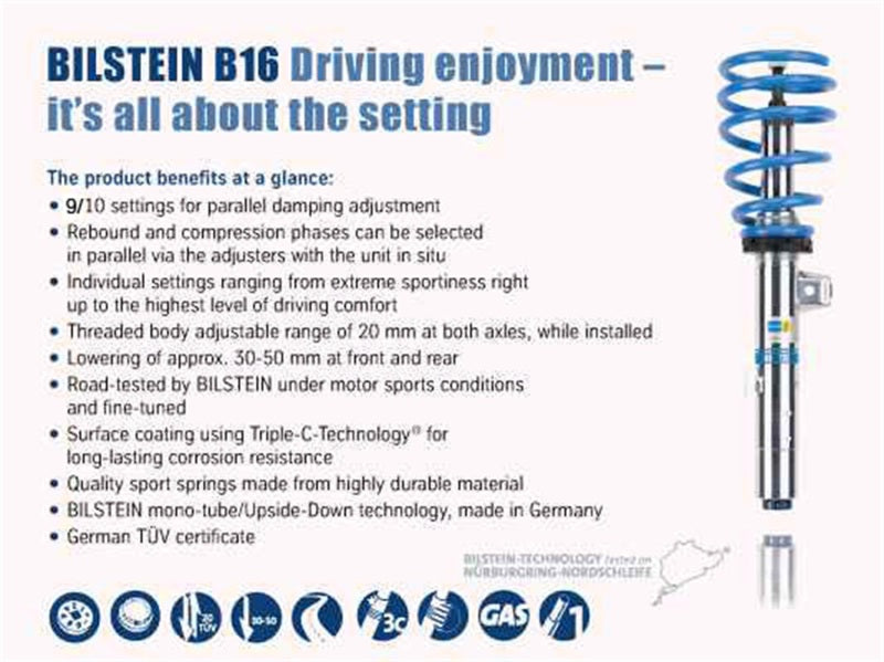 Bilstein B4 OE Replacement 2006-2009 Mercedes-Benz E350 4Matic V6 Front Right Monotube Shock main image 0