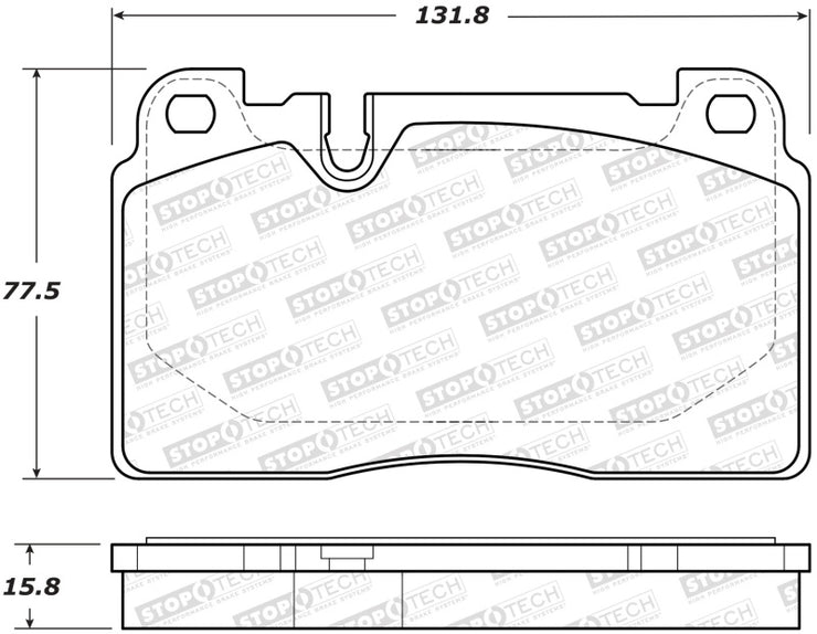 StopTech 07-15 Audi Q7 Street Performance Front Brake Pads