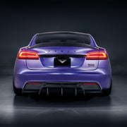Vorsteiner VRS Aero Rear Diffuser Carbon Fiber PP 2x2 Glossy For Tesla Model S Plaid