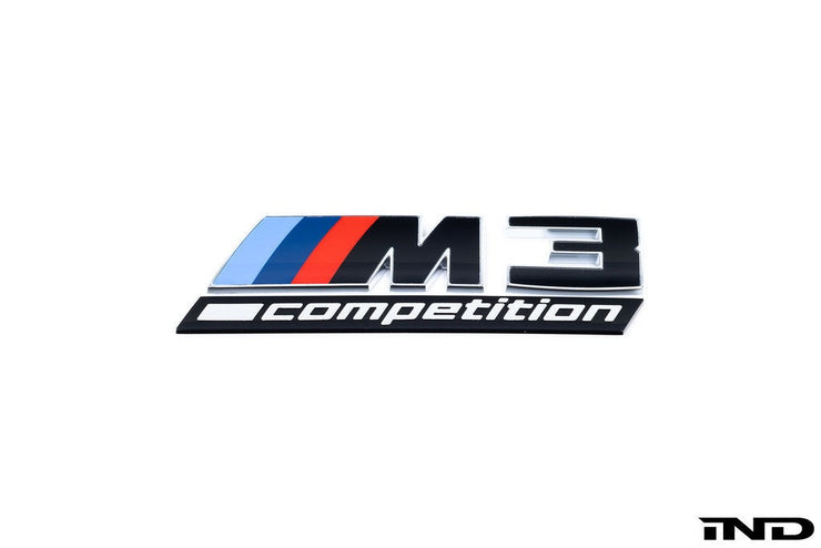 IND BMW G80 M3 LCI Competition Black Trunk Emblem
