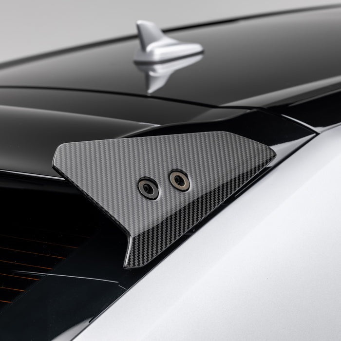 Vorsteiner Performante Edizione Aero Roof Spoiler End Caps Carbon Fiber PP 2x2 Glossy For Lamborghini Urus