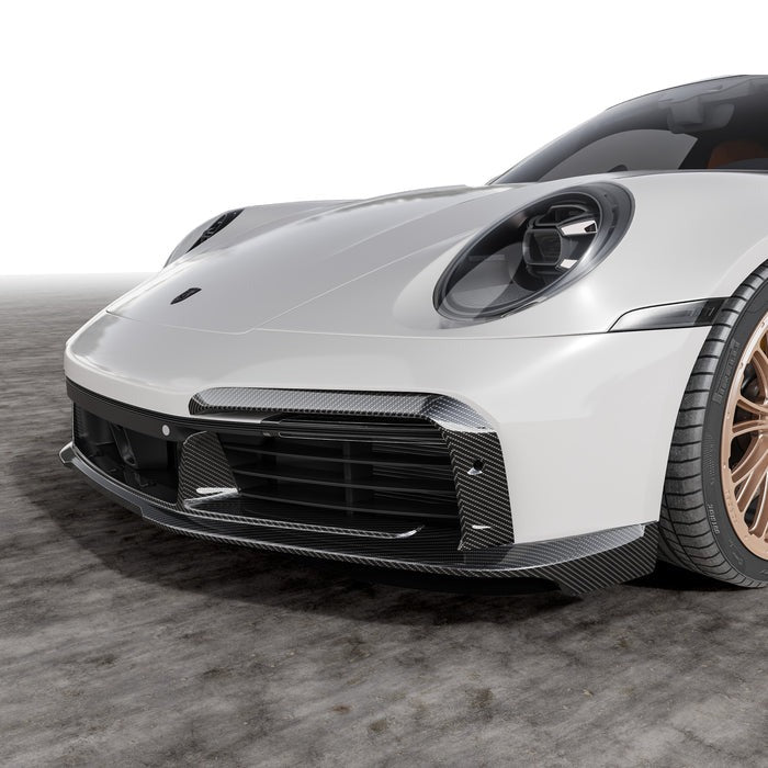 Vorsteiner Aero Front Spoiler w/ Side Fins For Porsche 992 Turbo S (Glossy)