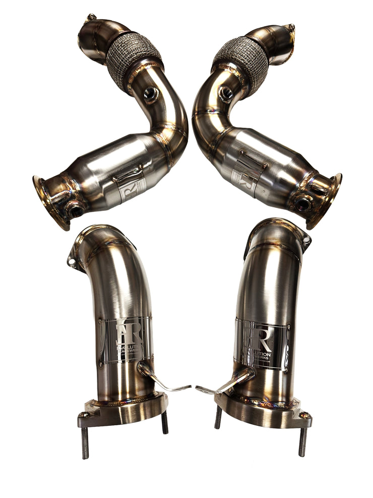 Evolution Racewerks Sports Series High Flow Catted Full Set Downpipe for M5 G90 S68 Engine