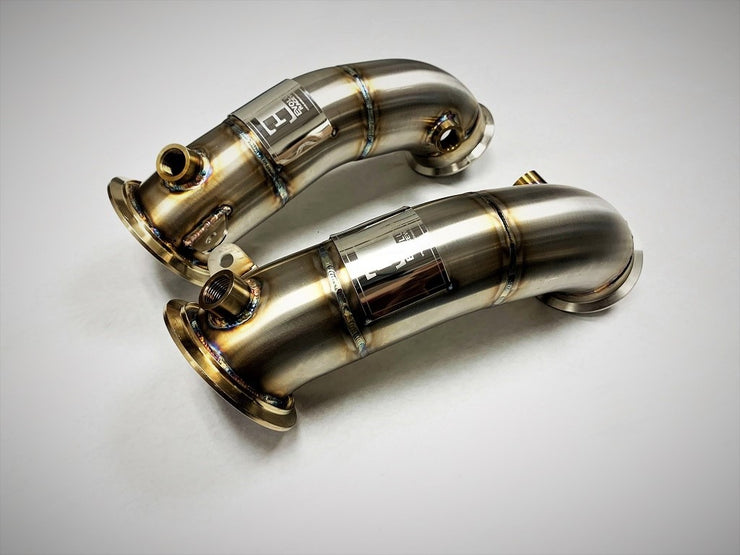 Evolution Racewerks Competition Series Catless Primary Downpipe S63M Engine (Brushed Finish)