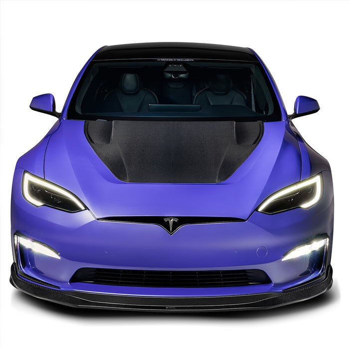 Vorsteiner VRS Aero Hood Carbon Fiber PP 2x2 Glossy For Tesla Model S Plaid