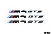 IND F82 M4 GTS Painted Trunk Emblem (Gloss Black)