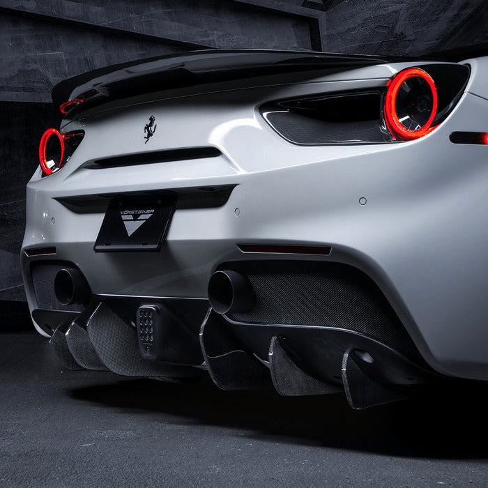 Vorsteiner Diavolo Carbon Fiber Rear Diffuser Fins For Ferrari 488 (set of 6)