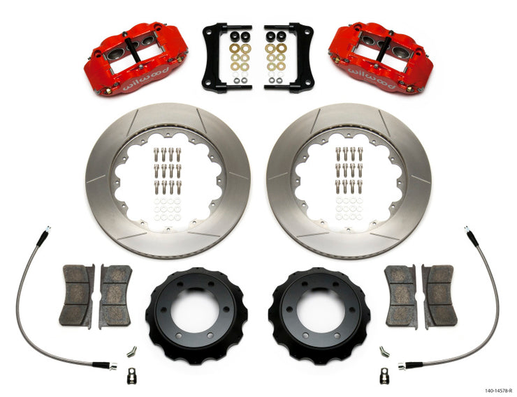 Wilwood Narrow Superlite Red 6R Front Kit 14in Slotted Rotor w/ Lines 05-15 Toyota Tacoma