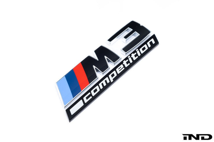 IND BMW G80 M3 LCI Competition Black Trunk Emblem