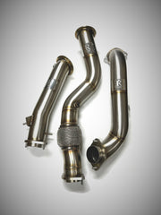 Evolution Racewerks Competition Series Catless Downpipes M2/M3/M4 S58 Engine (Brushed Finish)