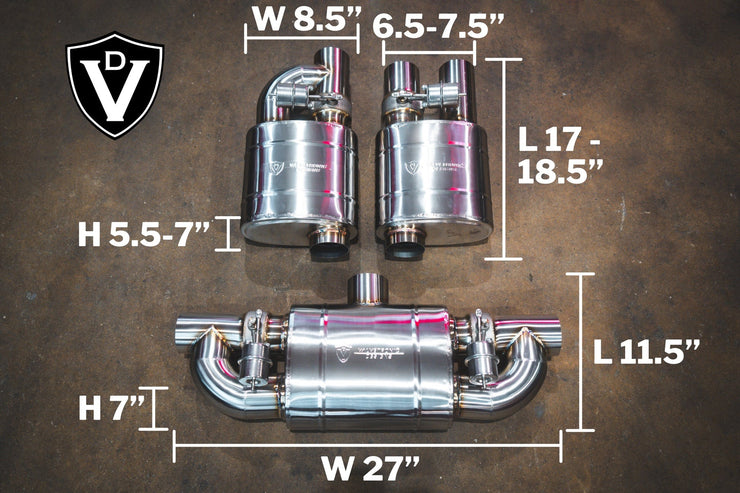VALVETRONIC UNIVERSAL VALVED MUFFLER KIT FOR BMW (Single Inlet Single Outlet)