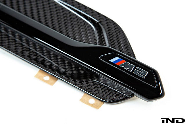 BMW M Performance F87 M2 Carbon Side Marker Set (Gloss Black)