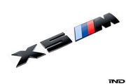 IND F85 X5M Painted Trunk Emblem (Gloss Black)