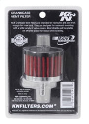 K&N Steel Base Crankcase Vent Filter 0.375in Vent OD x 2in OD x 1.5in Height