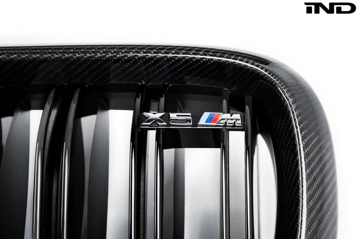 IND F85 X5M Carbon Front Grille Set (Without Night Vision)