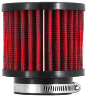 K&N 1.75 inch Vent 3 inch D 2.5 inch H Air Filter - Rubber Top