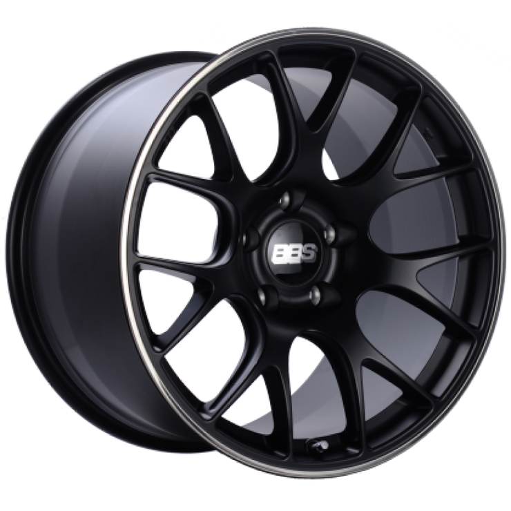 BBS CH-R 20x8.5 5x114.3 ET38 Satin Black Polished Rim Protector Wheel -82mm PFS/Clip Required