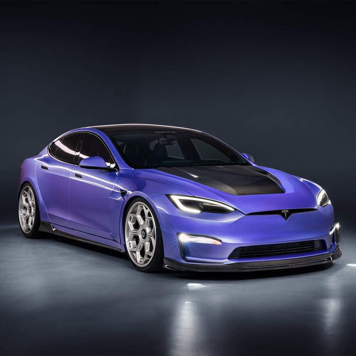 Vorsteiner VRS Side Skirts Carbon Fiber PP 2x2 Glossy For Tesla Model S Plaid