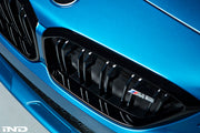 IND F87 M2 Competition Shadowline Front Grille with Painted Center Trim (Gloss Black)