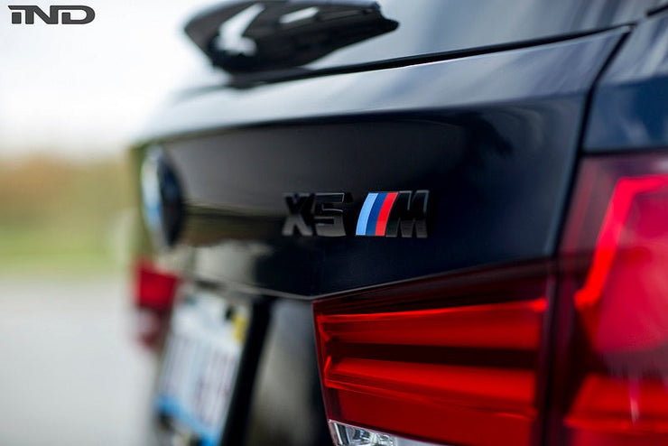 IND F85 X5M Painted Trunk Emblem (Gloss Black)