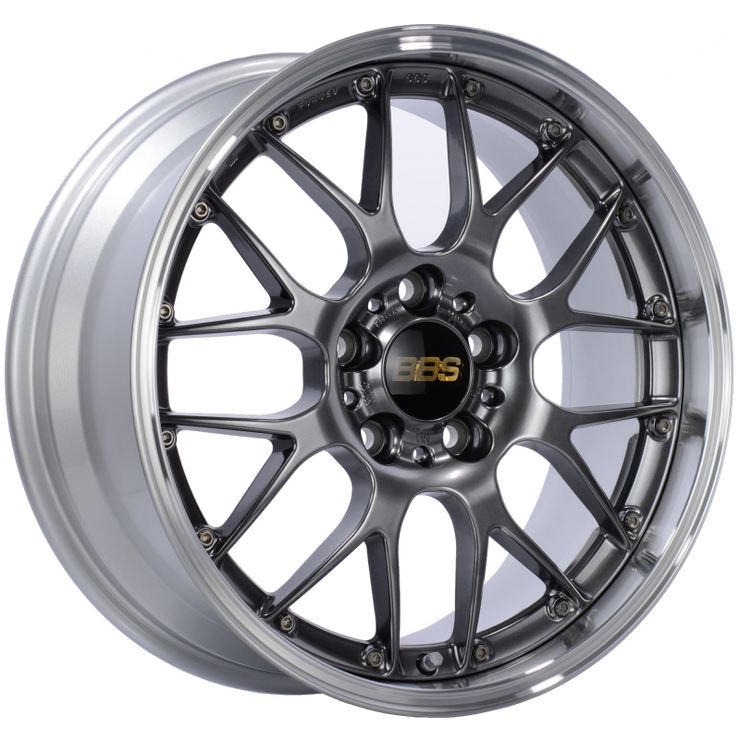 BBS RS-GT 20x8.5 5x114.3 ET43 Diamond Black Center Diamond Cut Lip Wheel -82mm PFS/Clip Required