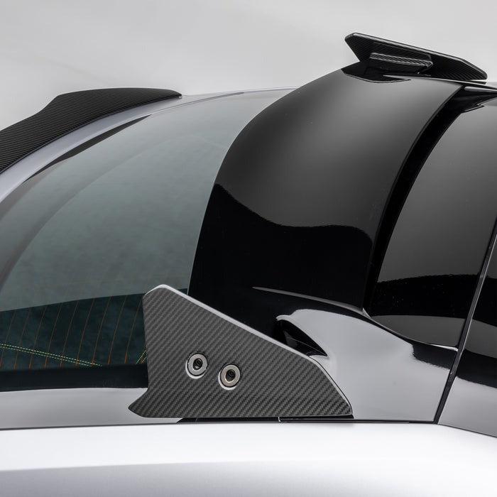Vorsteiner Performante Edizione Aero Roof Spoiler End Caps Carbon Fiber PP 2x2 Glossy For Lamborghini Urus