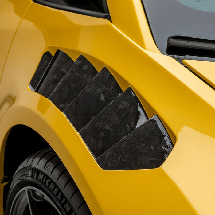 Vorsteiner Vicenza Edizione Aero Front Fenders w/Integrated Vents and Splash Shields (Carbon Matrix) For Lamborghini Huracan Performante