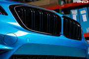 IND F87 M2 Competition Shadowline Front Grille with Painted Center Trim (Gloss Black)