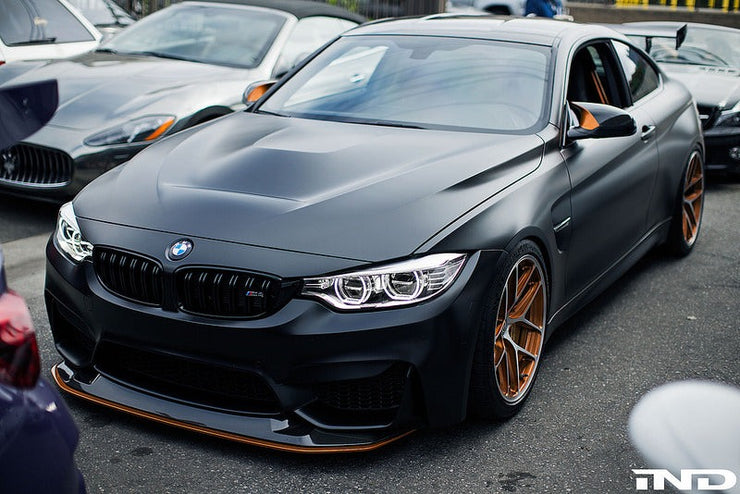 BMW M Performance F8X M2C / M3 / M4 Carbon Mirror Cap Set + Acid Orange Accent