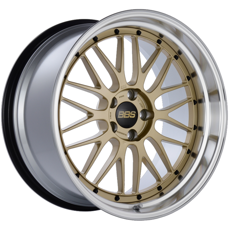 BBS LM 20x10.5 5x114.3 ET20 CB66 Gold Center Diamond Cut Lip Wheel