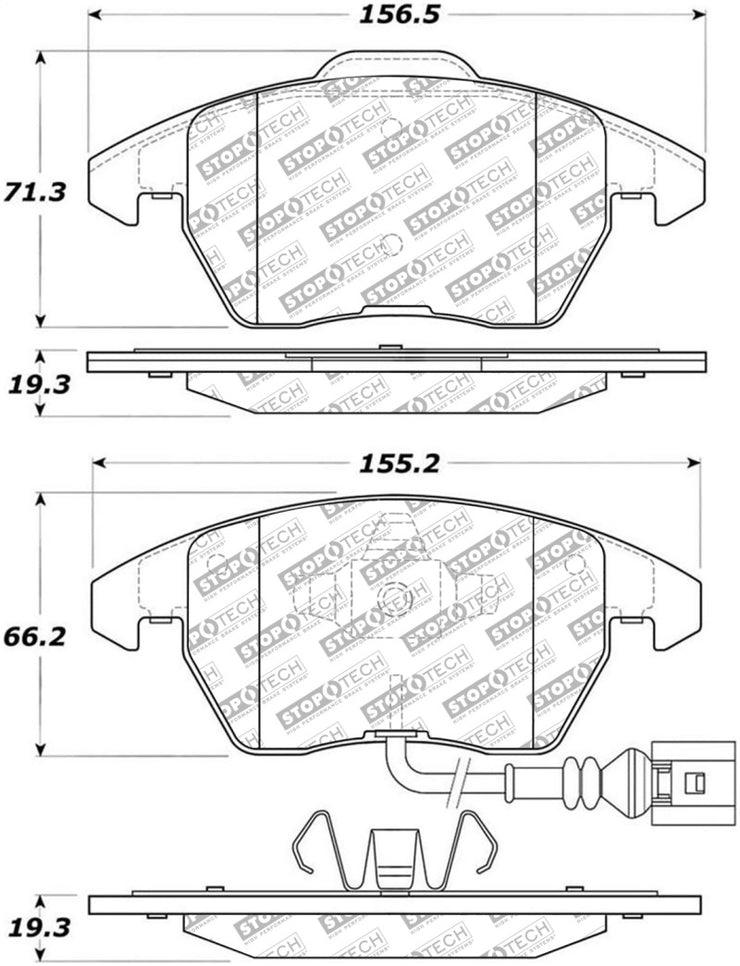 StopTech Street Select Brake Pads - Front