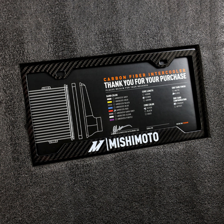 Mishimoto Universal Carbon Fiber Intercooler - Matte Tanks - 600mm Black Core - S-Flow - GR V-Band