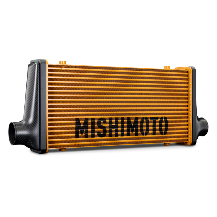 Mishimoto Universal Carbon Fiber Intercooler - Matte Tanks - 525mm Gold Core - S-Flow - G V-Band