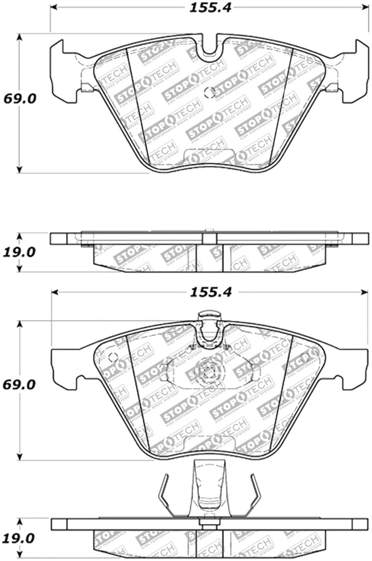 StopTech Street Select Brake Pads - Front