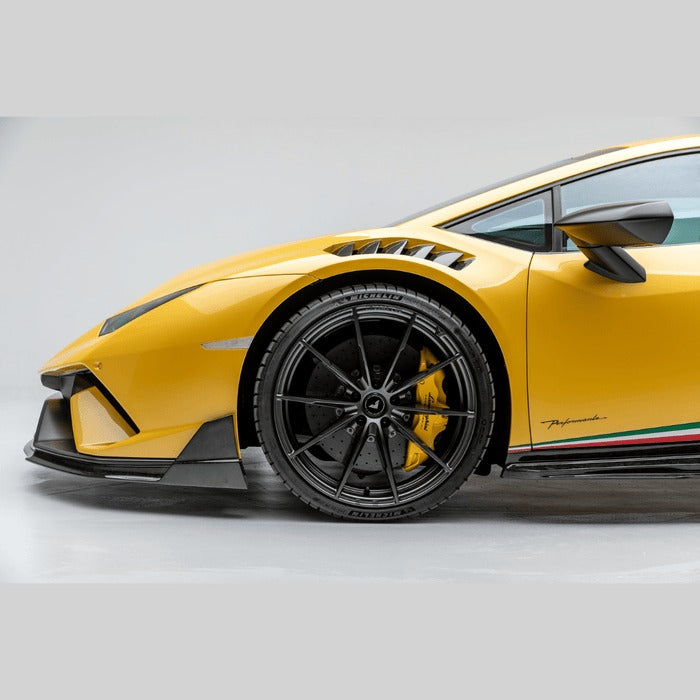Vorsteiner Vicenza Edizione Aero Front Fenders w/Integrated Vents and Splash Shields (Carbon Matrix) For Lamborghini Huracan Performante