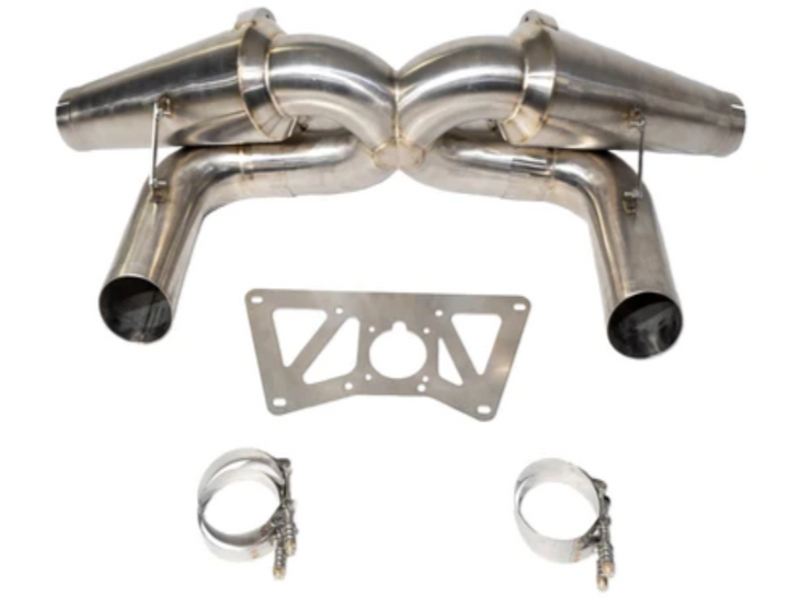 Dundon Motorsports 718 GT4/GTS/SPYDER INCONEL MEGAPHONE MUFFLER DELETE "CRACK PRETZEL"