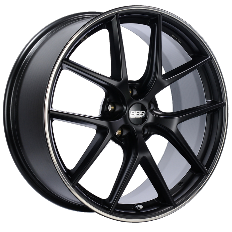 BBS CI-R 20x8.5 5x114.3 ET40 Satin Black Polished Rim Protector Wheel -82mm PFS/Clip Required