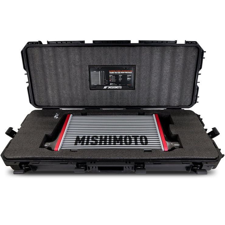 Mishimoto Universal Carbon Fiber Intercooler - Matte Tanks - 450mm Black Core - C-Flow - BL V-Band