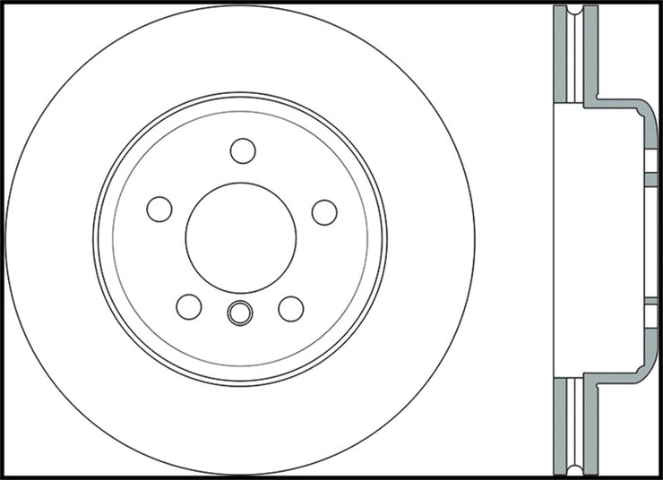 StopTech 2011-2013 BMW 535i / 2012-2016 BMW 640i Slotted & Drilled Front Left Brake Rotor