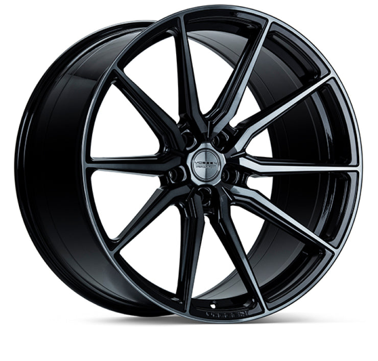 Vossen HF-3 20x8.5 / 5x112 / ET40 / Flat Face / 66.5 - Double Tinted - Gloss Black Wheel