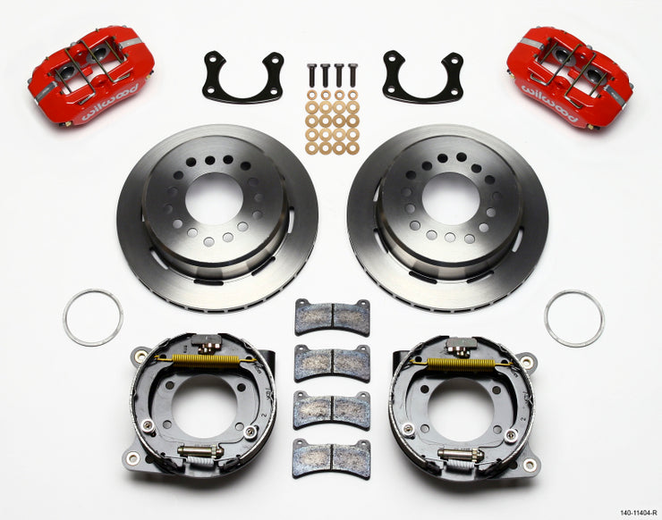 Wilwood Dynapro Low-Profile 11.00in P-Brake Kit - Red New Big Ford 2.50in Off Front Mount