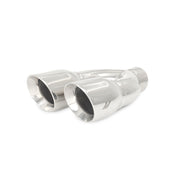 Mishimoto Universal Steel Muffler Tip 2.5in Inlet Dual Y Polished