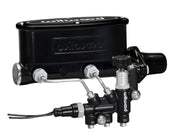 Wilwood HV Tandem M/C Kit w L/H Bracket & Prop Valve - 1in Bore Black