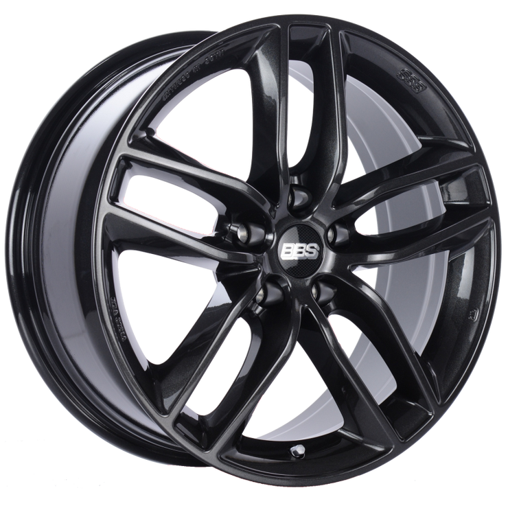 BBS SX 17x7.5 5x120 ET37 Crystal Black Wheel -82mm PFS/Clip Required