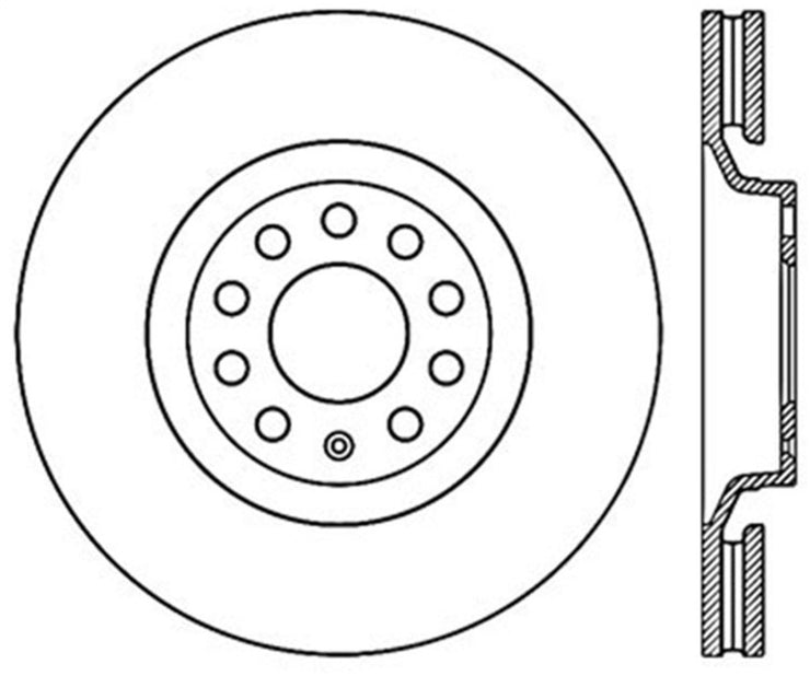 StopTech 05-06 Audi A4 Quattro/ 02-04 A6 Quattro / 99-02 S4 Front Left Slotted & Drilled Rotor