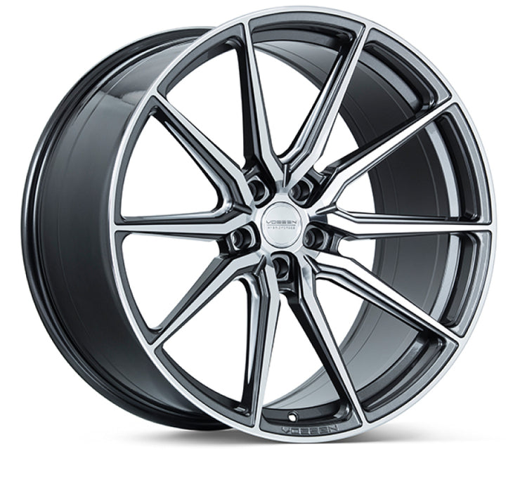 Vossen HF-3 20x10.5 / 5x120 / ET42 / Deep Face / 72.56 - Gloss Graphite Polished Wheel