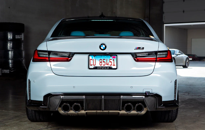 IND BMW G80 M3 OEM Carbon Trunk Spoiler