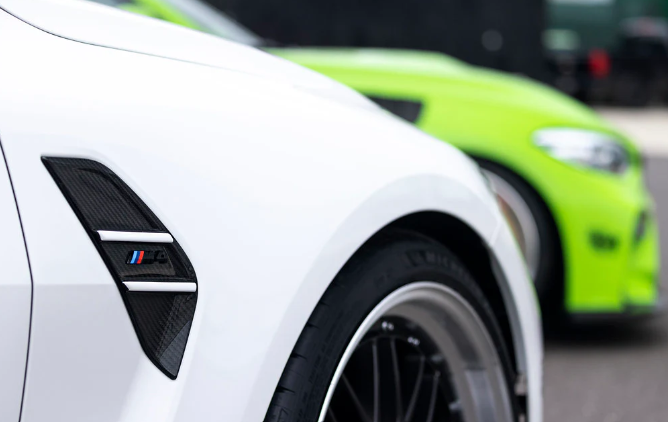 IND BMW M Performance G80 M3 Carbon Side Marker Set (M Competition Side Emblem)
