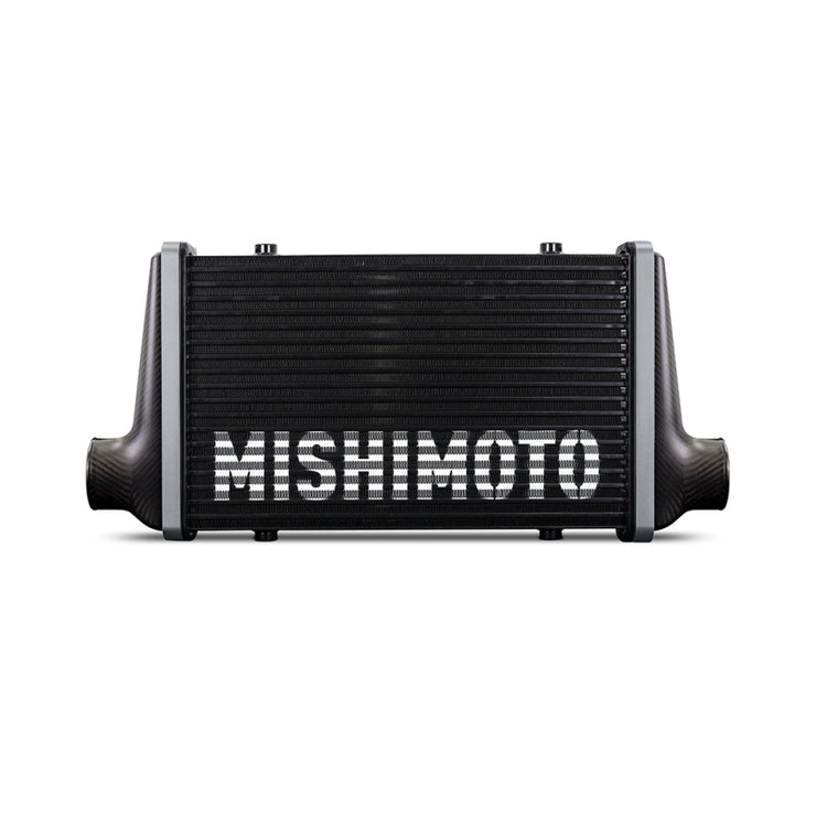 Mishimoto Universal Carbon Fiber Intercooler - Gloss Tanks - 450mm Black Core - S-Flow - R V-Band