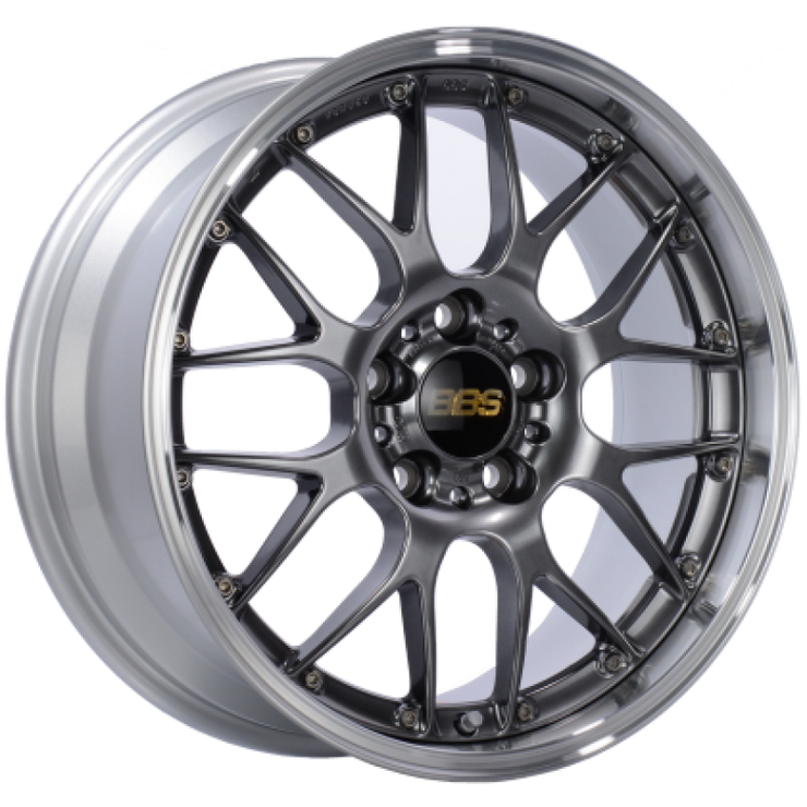 BBS RS-GT 20x8.5 5x112 ET38 Diamond Black Center Diamond Cut Lip Wheel - 82mm PFS Required